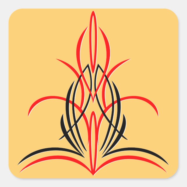 Pinstripe Square Sticker (Front)