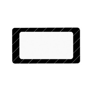Pinstriped Black and White Blank Address Labels
