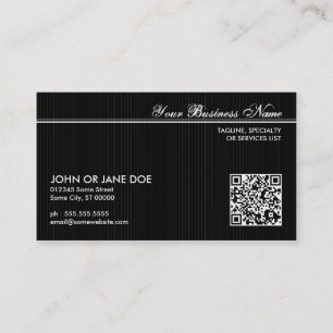 pinstriped QR code Business Card