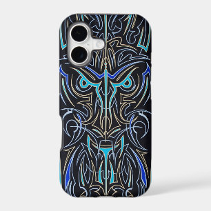 Pinstriped Tiki Mask iPhone Case