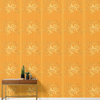 Pinstripes and golden tree Wallpaper 
