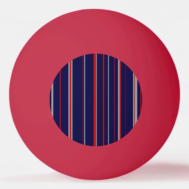 Pinstripes, colours red, navy, grey ping pong ball (Front)