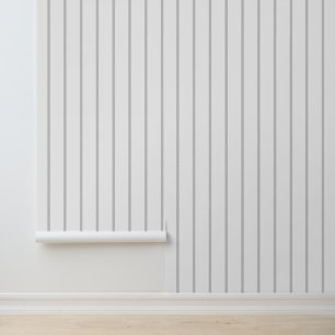 Pinstripes Simple Minimalist Modern Light Grey Wallpaper