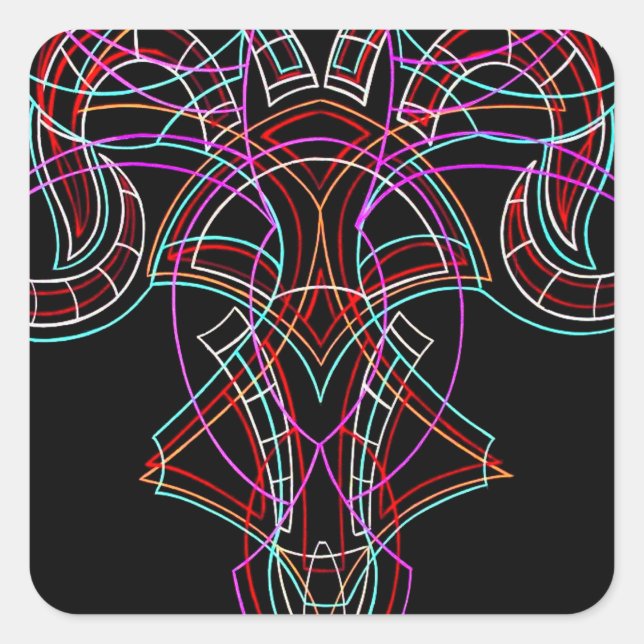 Pinstriping Square Sticker (Front)