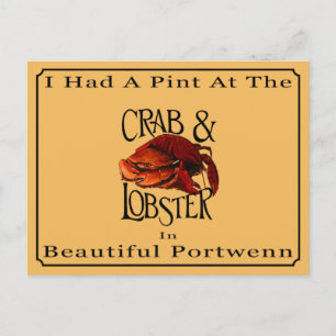 Pint At The Crab and Lobster Postcard