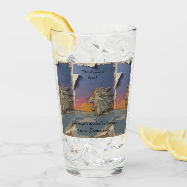  Pint Glass Awaken the Lion (Front Ice)