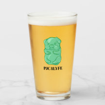 Pint Glass pig
