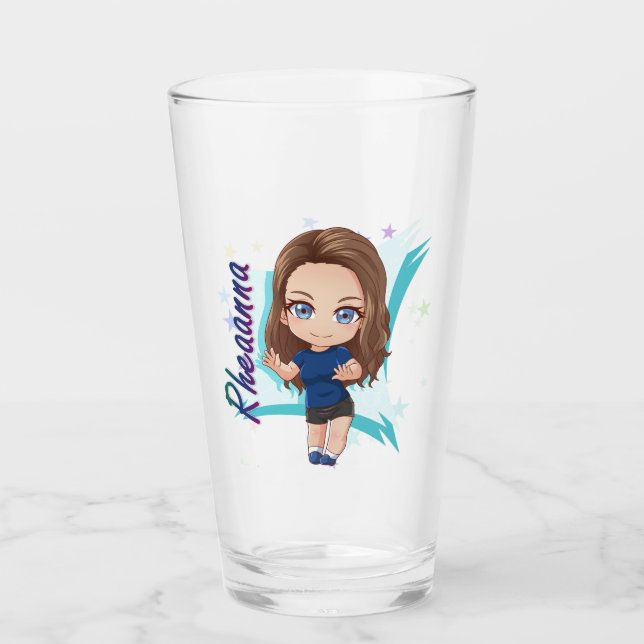 Pint Glass - Rheaanna Chibi (Front)