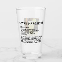Pint Glass with 5 Star Margarita Recipe