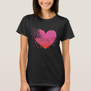 Pint Heart Butterflies Heart Tshirt