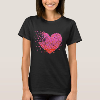 Pint Heart Butterflies Heart Tshirt 