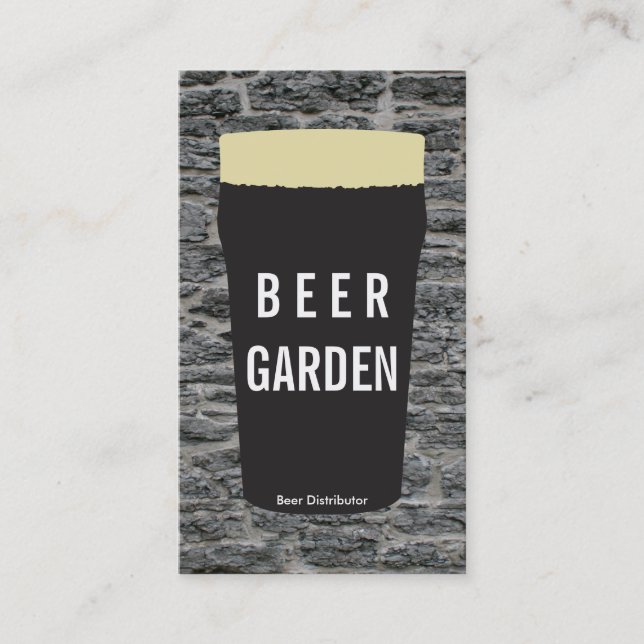 Pint of Beer 3 | Rustic (variation) Business Card (Front)