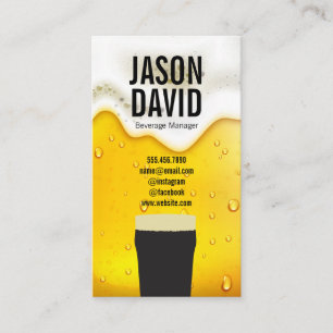 Pint of Beer   Beer Glass Business Card