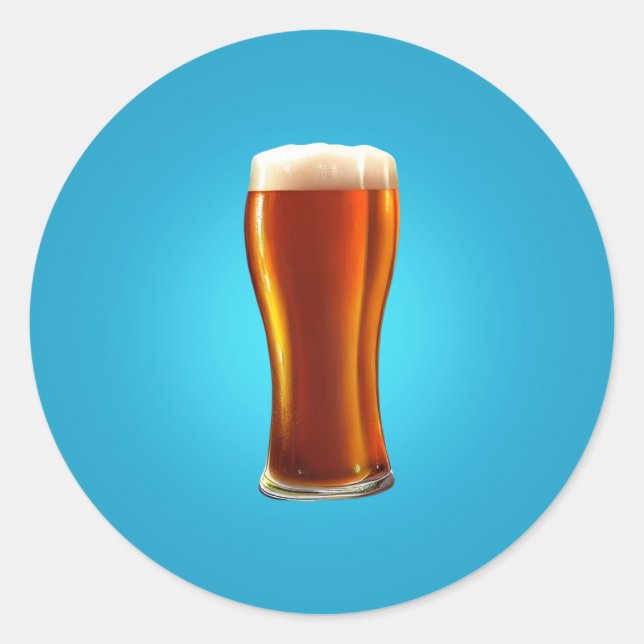 Pint of Beer Classic Round Sticker (Front)