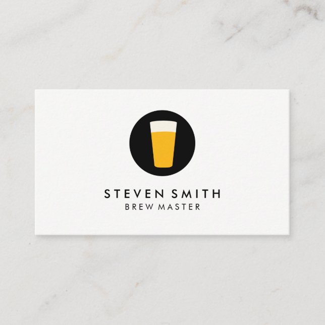 Pint of Beer Logo Business Card (Front)