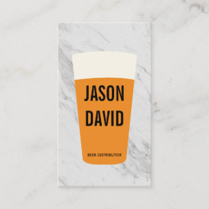 Pint of Beer Marble Business Card