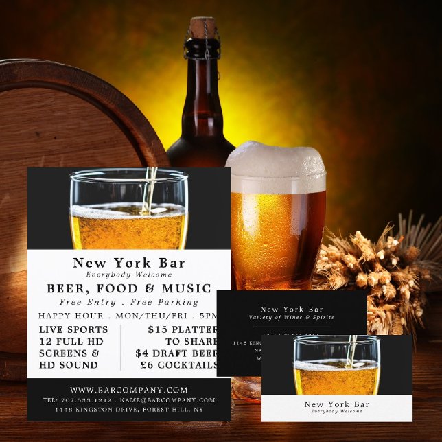 Pint of Beer, Pub/Brewery Business Card (Creator Uploaded)