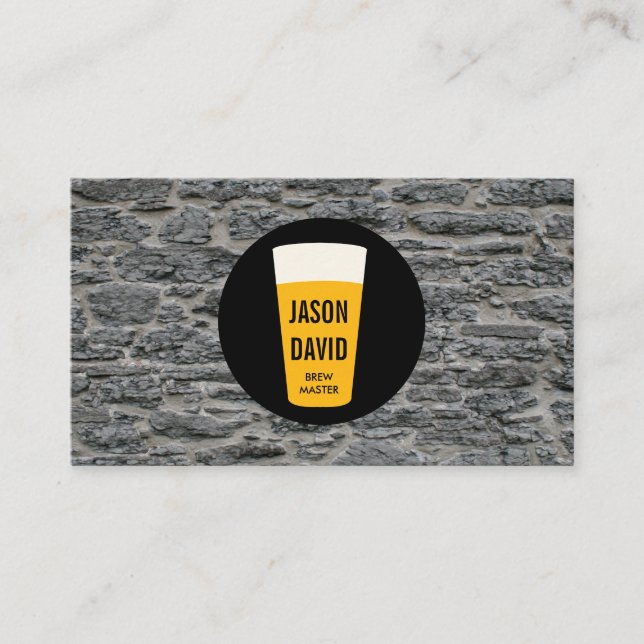 Pint of Beer | Rustic (variation) Business Card (Front)