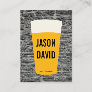 Pint of Beer   Rustic (variation) Business Card