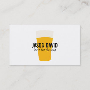 Pint of Beer   Traditional 2 Business Card
