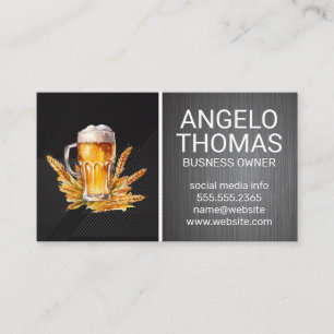 Pint of Beer   Wheat   Brewery Business Card
