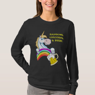 Pint of Gold at End of Rainbow (Plus Unicorn) T-Shirt