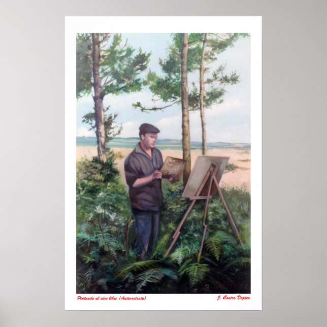 Pintando al aire libre (Autorretrato) Poster (Front)
