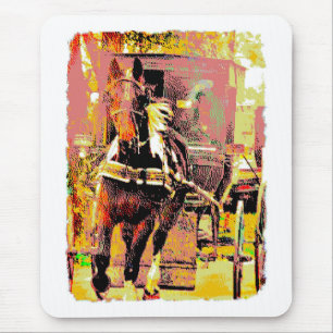 Pinto Amish Horse 8-Bit Art Mouse Mat