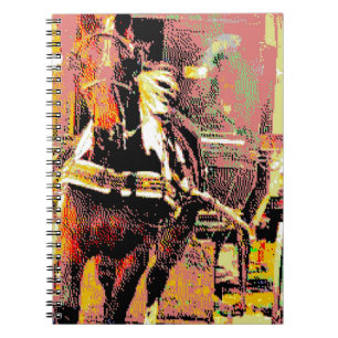 Pinto Amish Horse 8-Bit Art Notebook