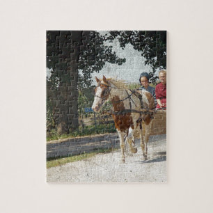 Pinto and children in buggy jigsaw puzzle