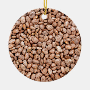 Pinto beans ceramic tree decoration