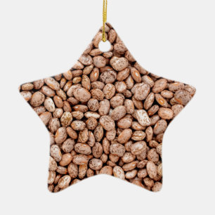 Pinto beans ceramic tree decoration