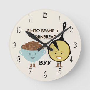 Pinto Beans & Cornbread Best Friends Clock