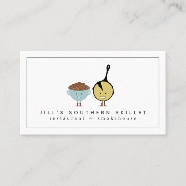 Pinto Beans + Cornbread Southern Restaurant Chef Business Card (Front)