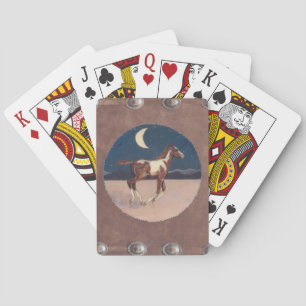 Pinto colt in the moonlight playing cards