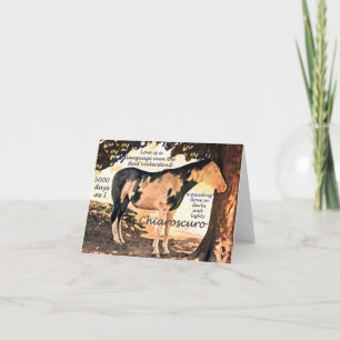 Pinto Deaf Horse Chiaro Card