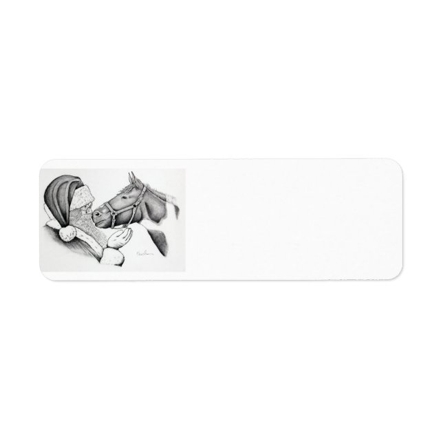 Pinto Horse and Santa Claus (Front)