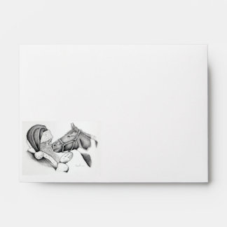 Pinto Horse and Santa Claus Envelope