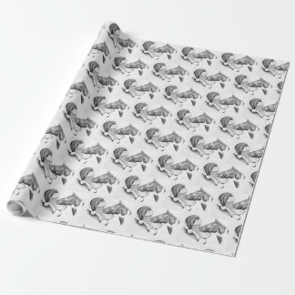 Pinto Horse and Santa Claus Wrapping Paper