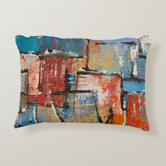 pintura abstracta con estructura pintada a mano decorative cushion