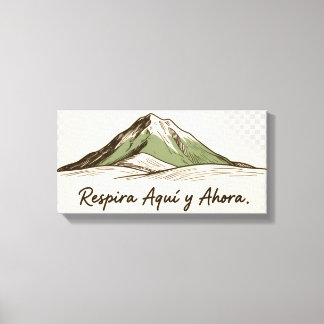 Pintura Rústica: Montaña, Paz y Minimalismo Canvas Print