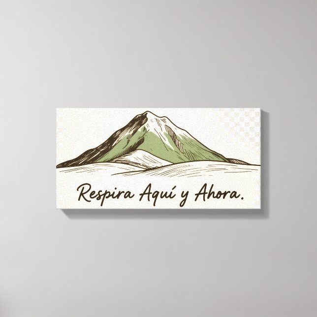 Pintura Rústica: Montaña, Paz y Minimalismo Canvas Print (Front)