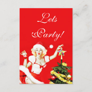 Pinup Christmas Invitation