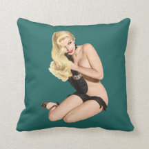 Pinup girl wearing nothing but black gloves  heels