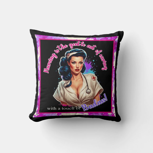 Pinup_  Nurse Badass Cushion (Front)