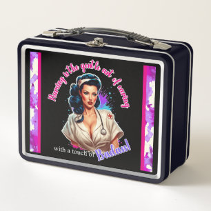 Pinup_ Nurse Badass Metal Lunch Box