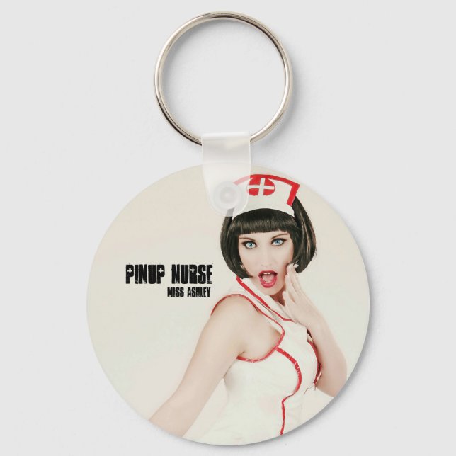 Pinup Nurse Keychain (Front)