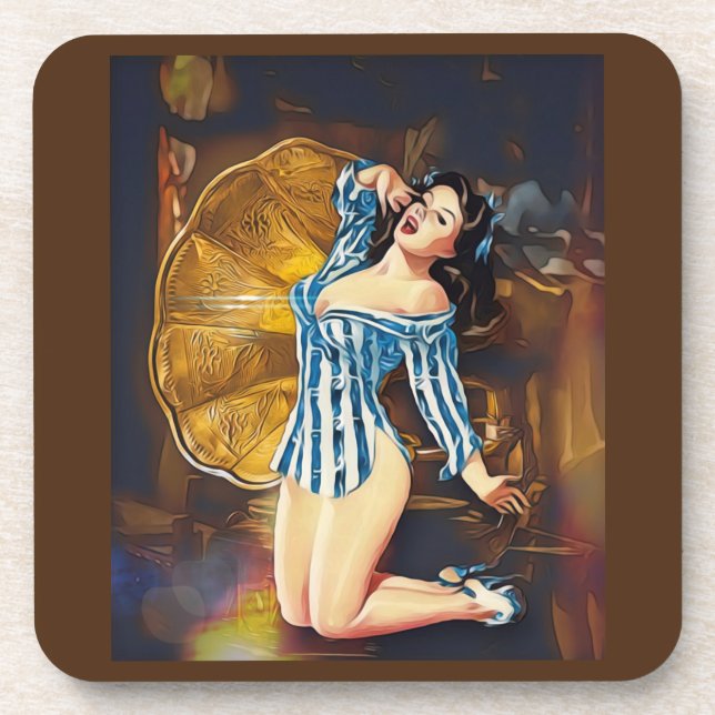 pinup vintage coaster (Front)