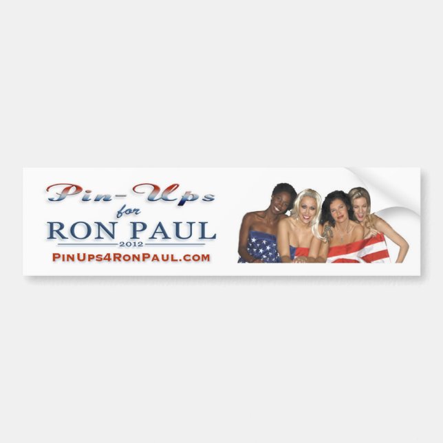 PinUps4RonPaul Bumper Sticker (Front)