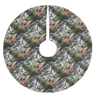 Pinus pinea Pine Tree Forest Painting Brushed Polyester Tree Skirt